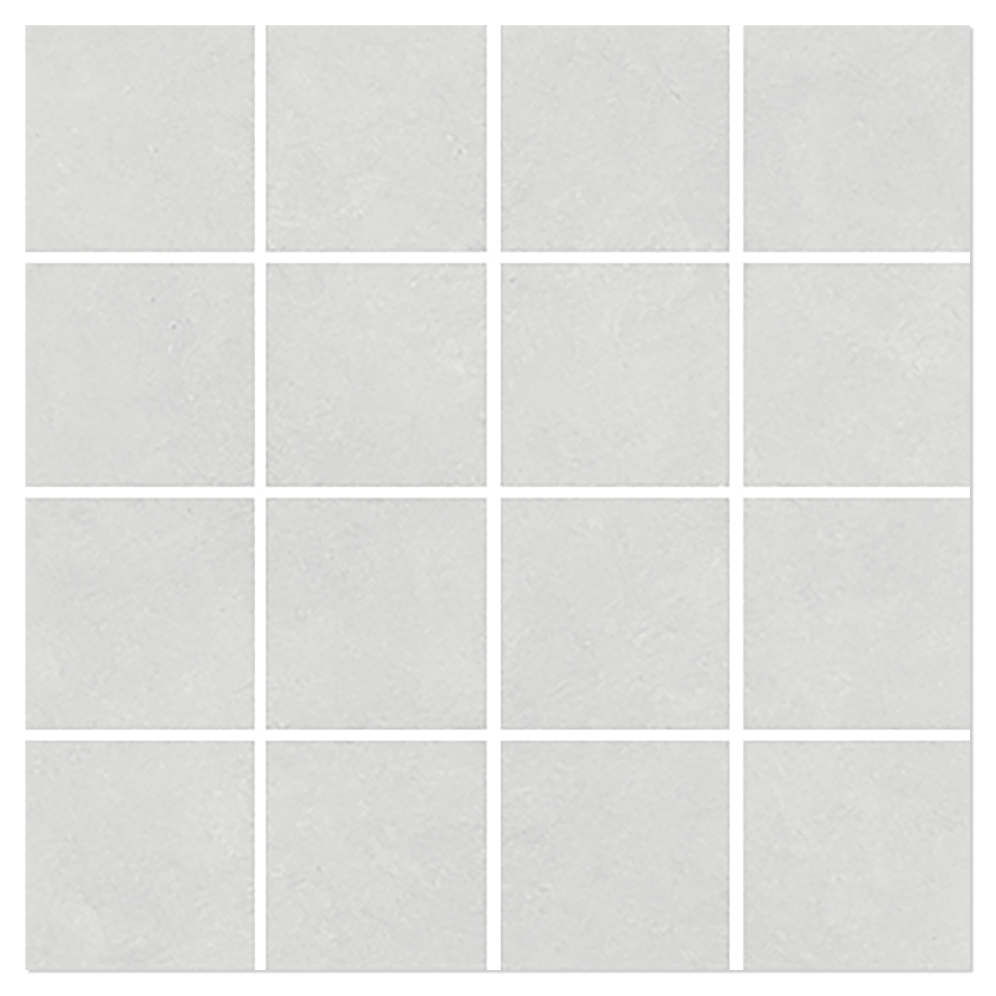 Mosaikkflis Monte Hvit Halvpolert 30x30 (7x7) cm