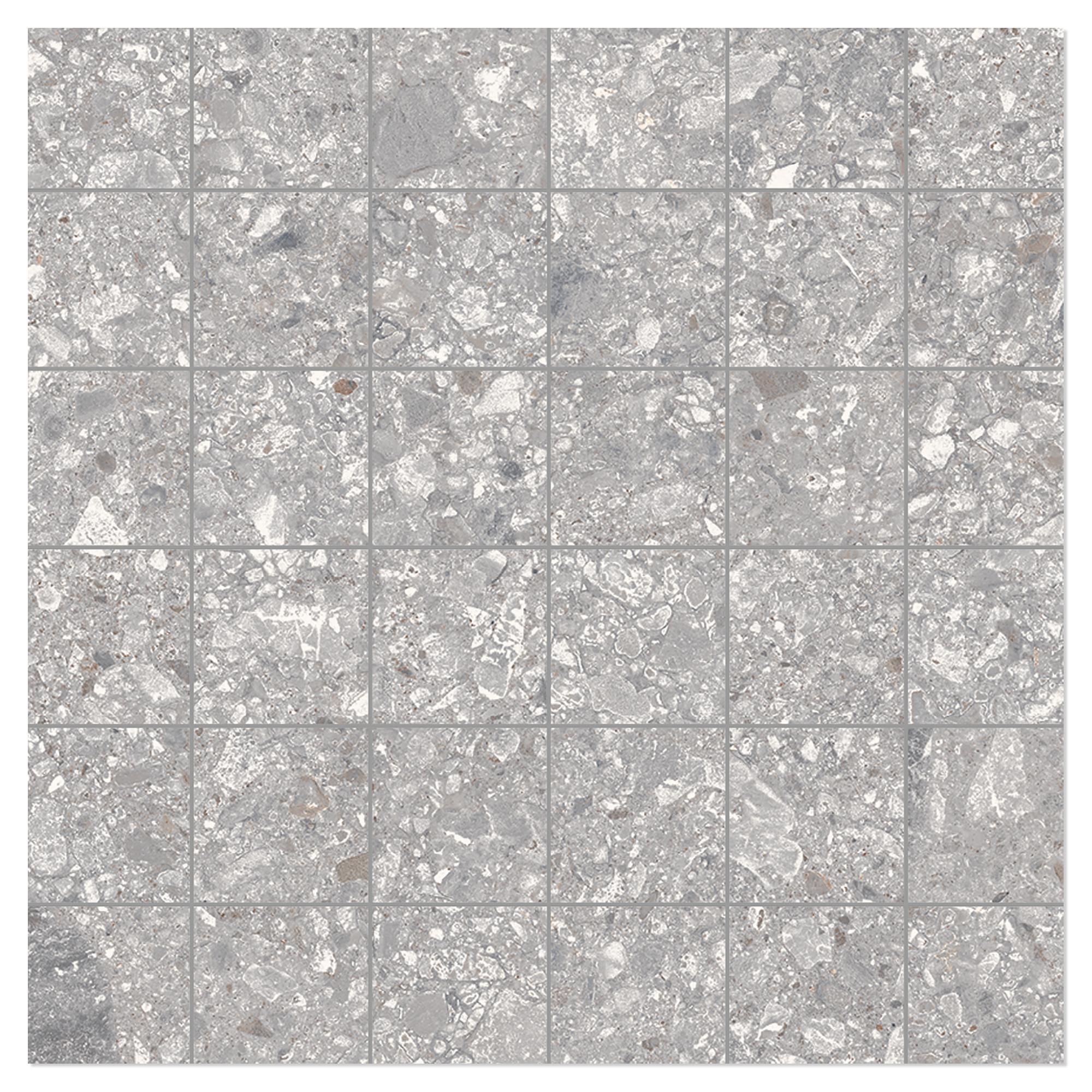 Unicomstarker Marmor Mosaikkflis Grigio Matt 30x30 (5x5) cm