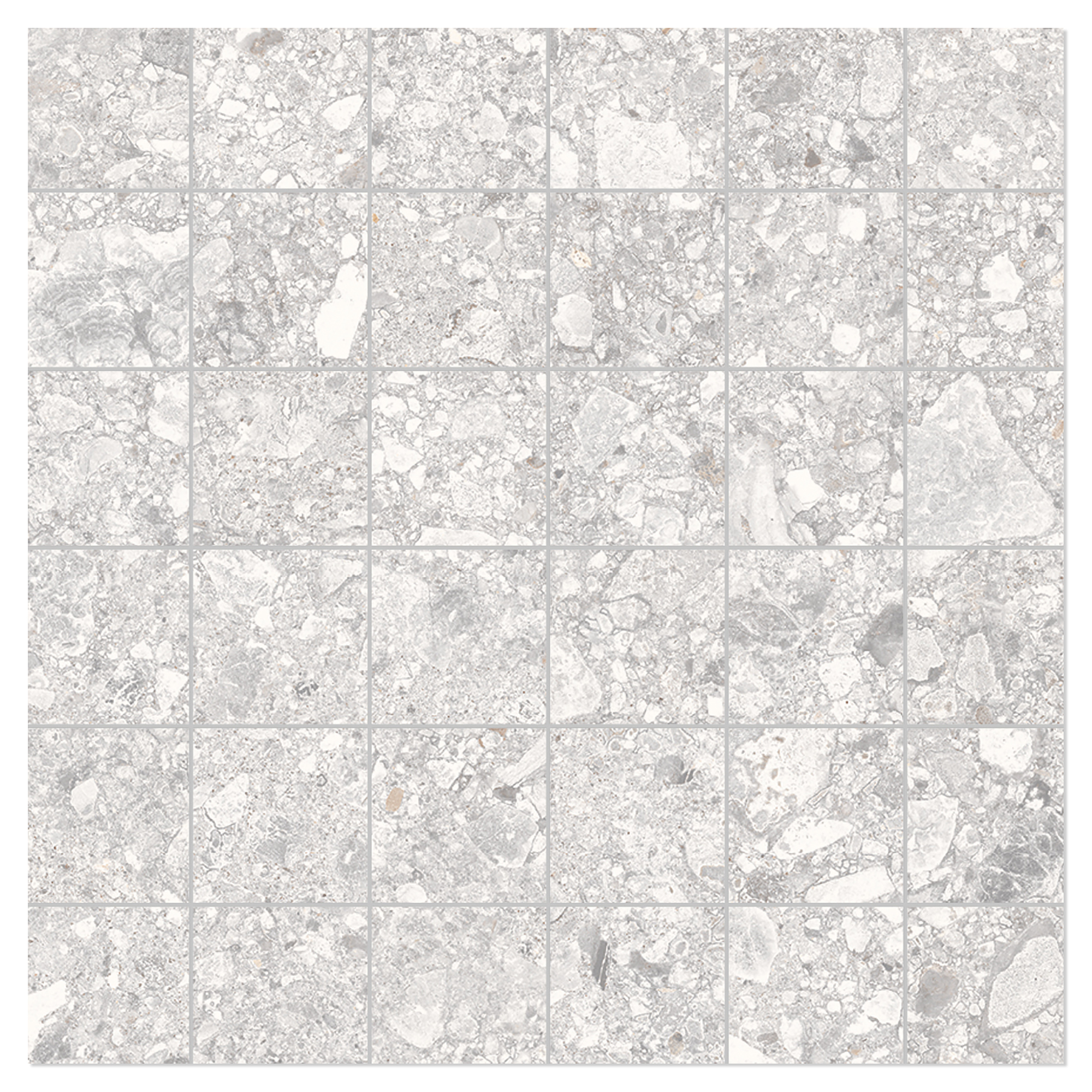 Unicomstarker Marmor Mosaikkflis Bianco Matt 30x30 (5x5) cm