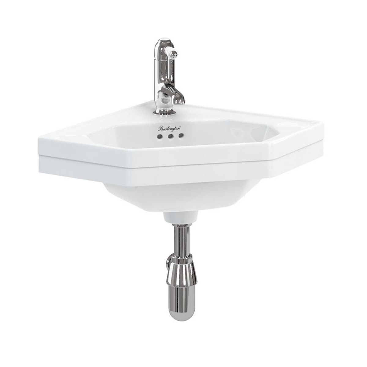 Burlington Hjørneservant 43 cm Hvit