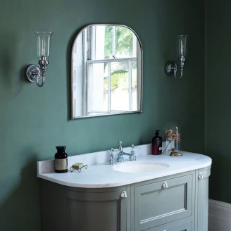 Burlington Vegglampe med Vas Klart Glass Krom Blank