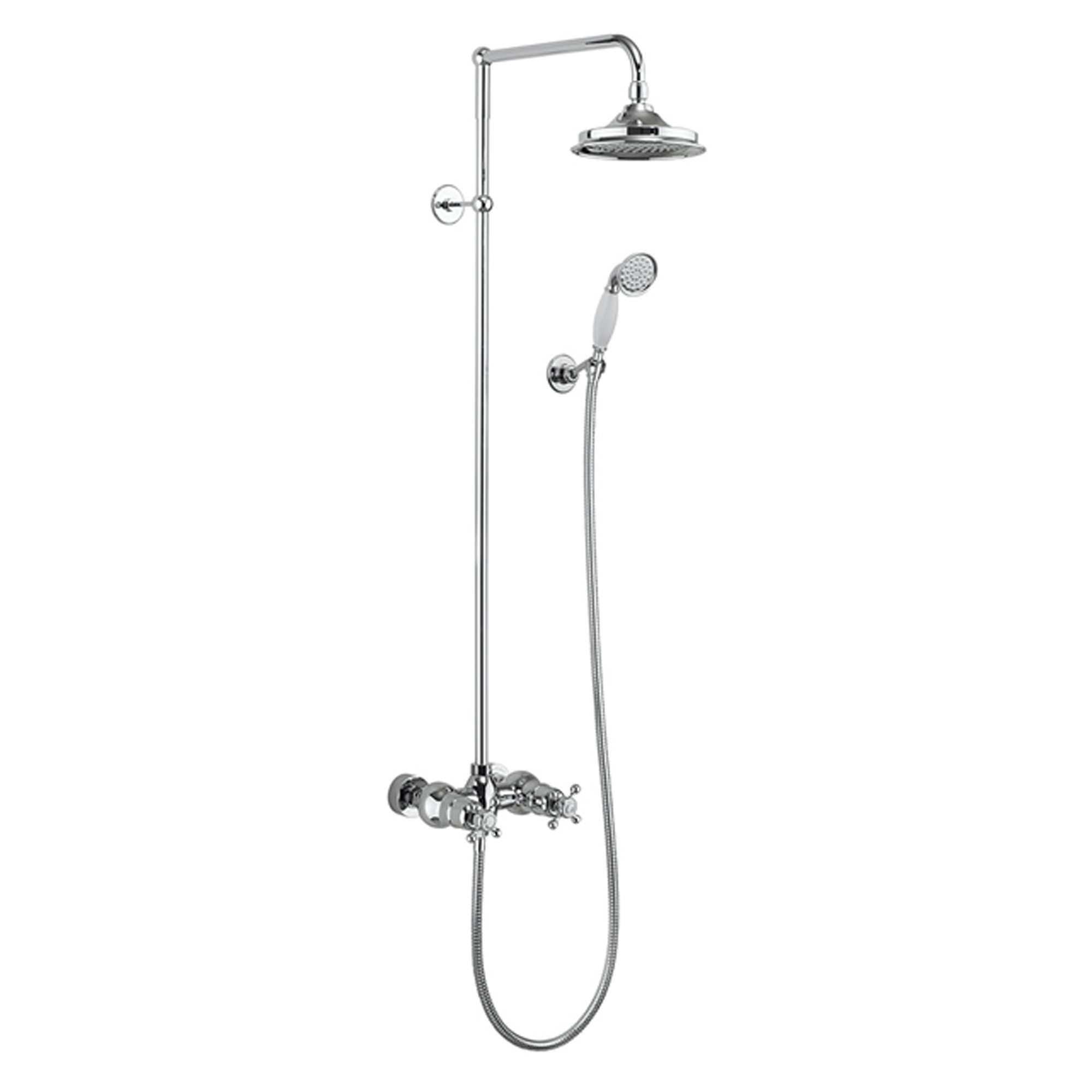 Burlington Eden Takdusjsett Krom med Termostat
