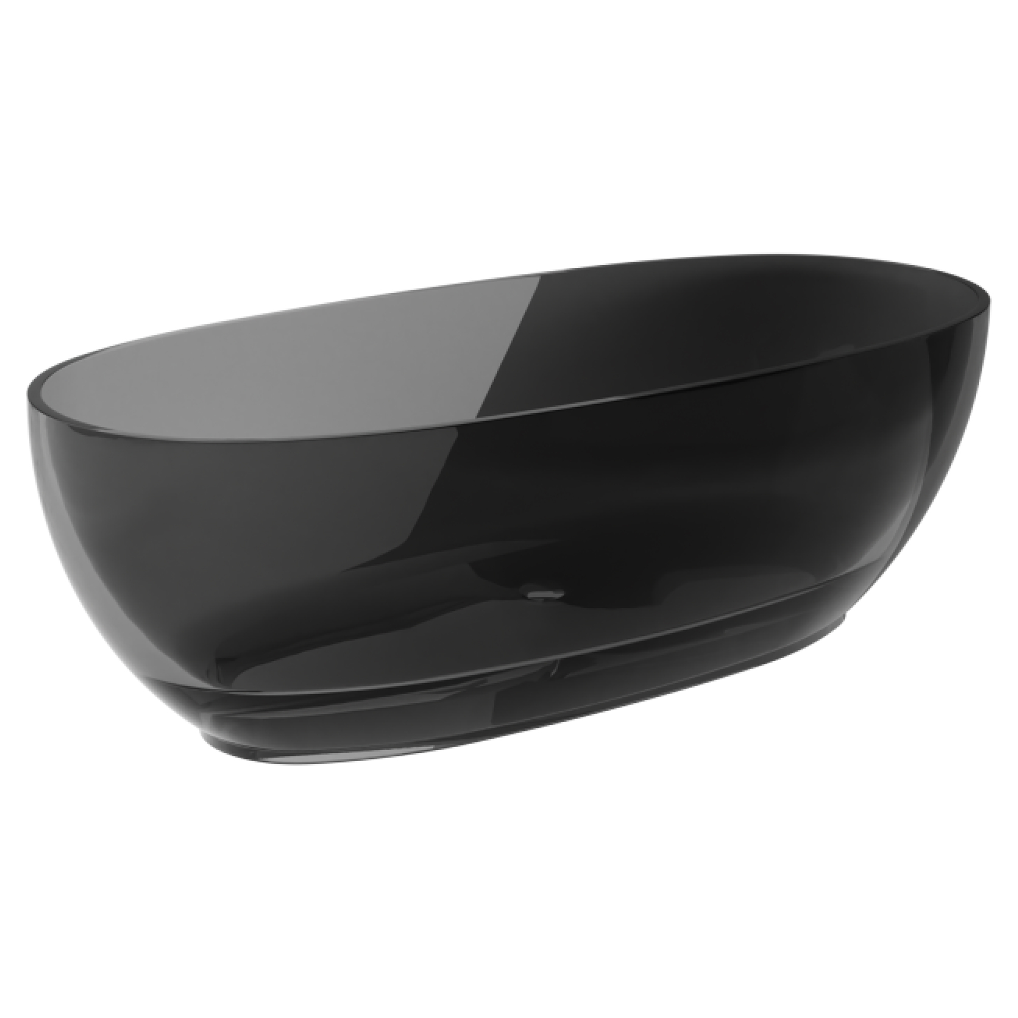 Badekar Brillant Svart Blank 170 cm med Krom Pop-up Bunnventil