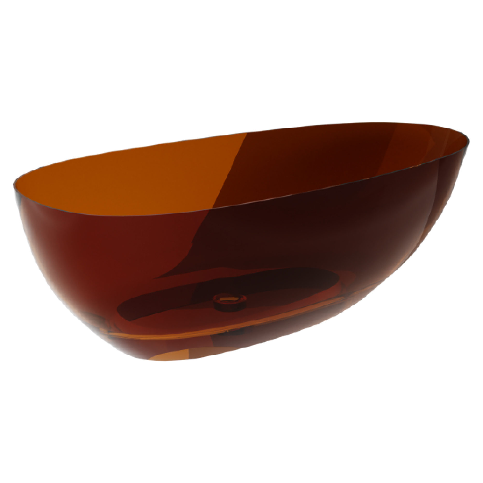 Badekar Brillant Oransje Blank 160 cm med Krom Pop-up Bunnventil