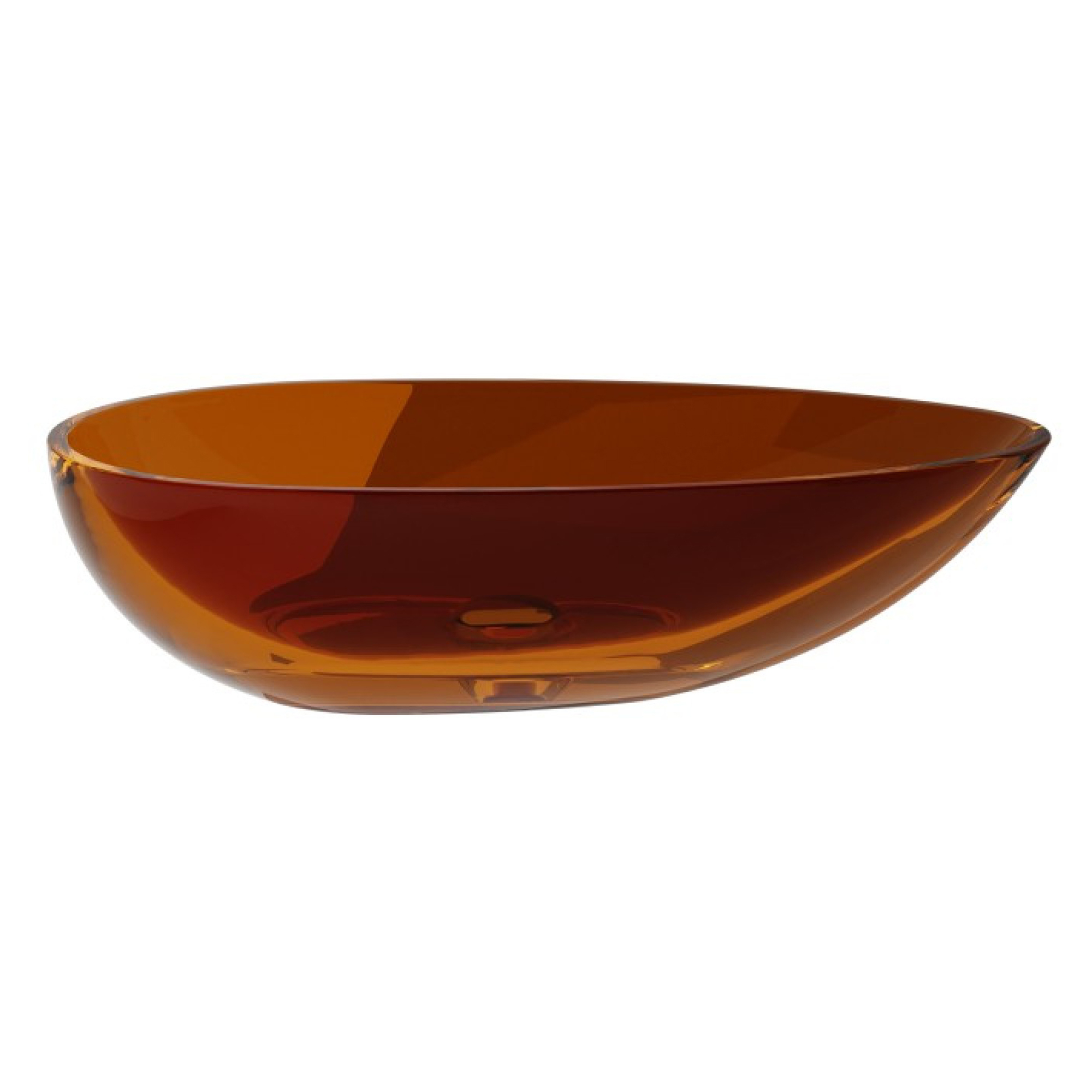 Servant Brillant Oransje Blank 60 cm med Svart Matt Pop-up Bunnventil