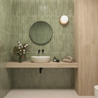 Veggflis Tiente Menta Blank 5x50 cm