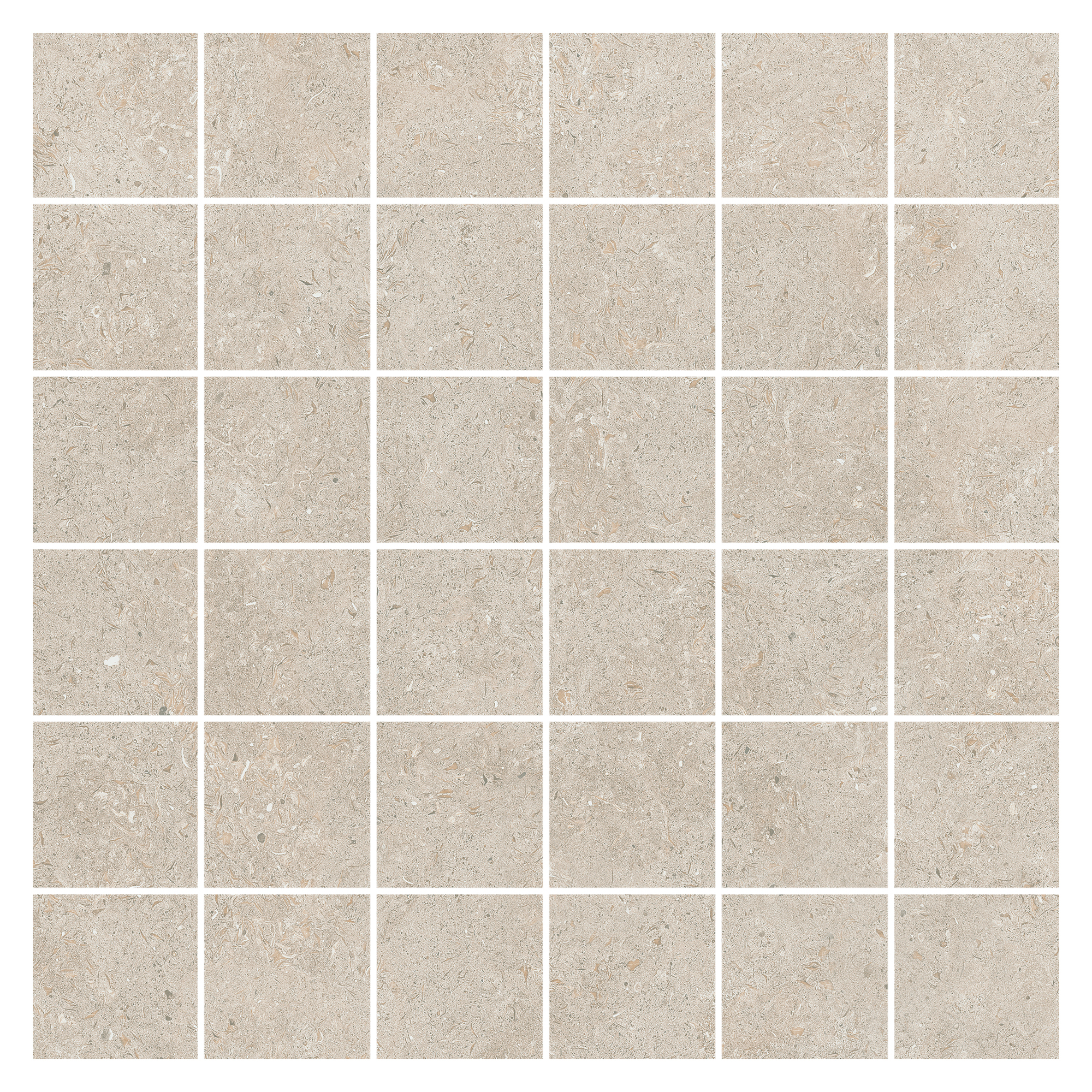 Mosaikkflis Kalksten Nord Beige Matt 30x30 (5x5) cm