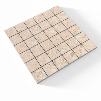 Mosaikkflis Kalksten Öland Mörkbeige Matt 30x30 (5x5) cm