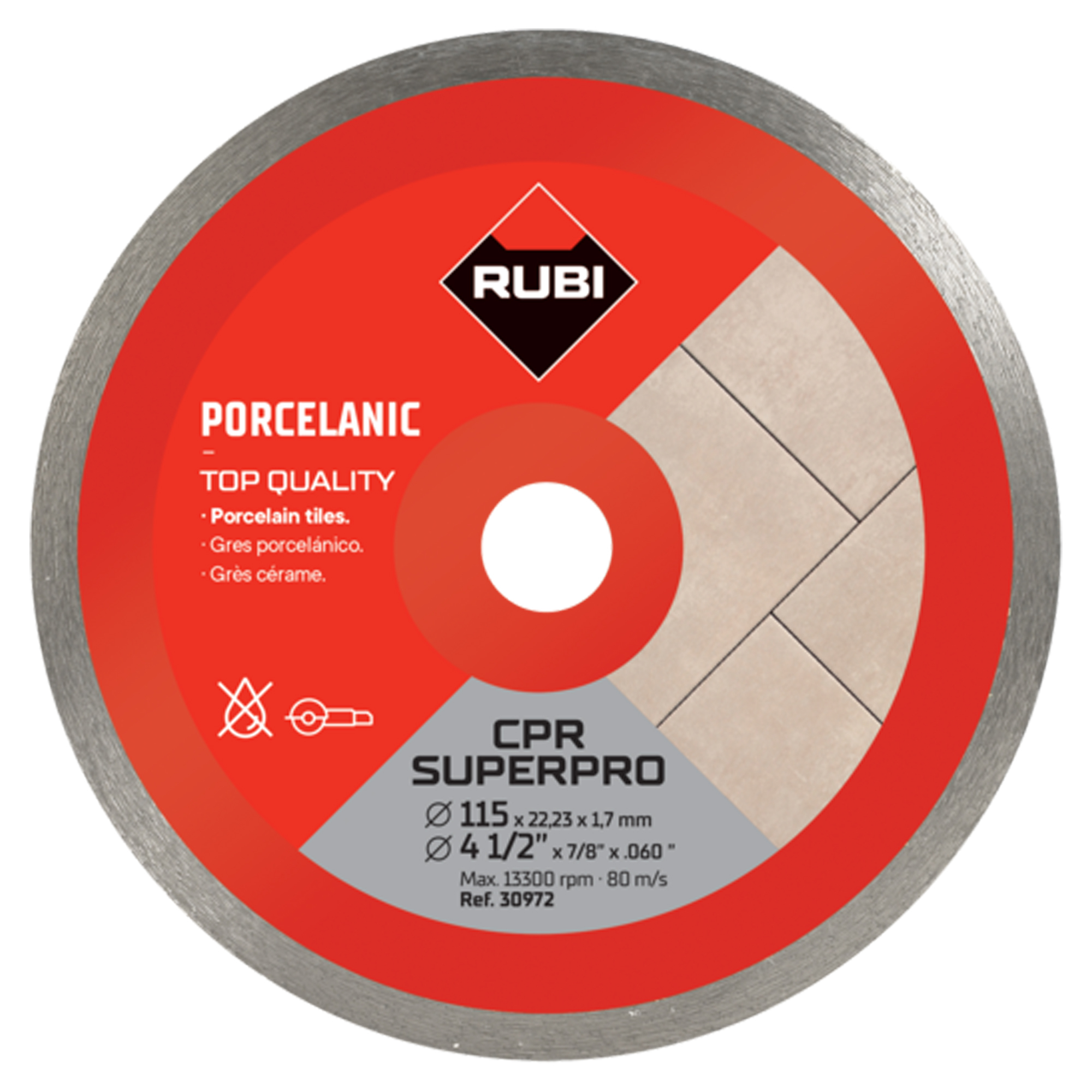 Diamantblad For Porselensfliser CPR-125 SUPERPRO CONTINUOUS