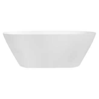 Håndlaget Mineral DuraBe Mineralstøpt Badekar <strong>Sombra</strong>  Hvit Blank 160 cm med Krom Pop-up Bunnventil