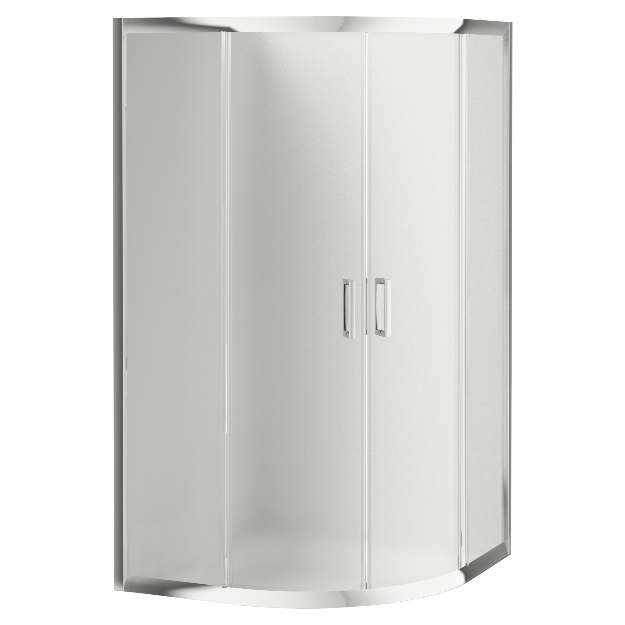 Dusjhjørne med Dörr Funkia Rund Krom 80x80x170 cm Frostat glas