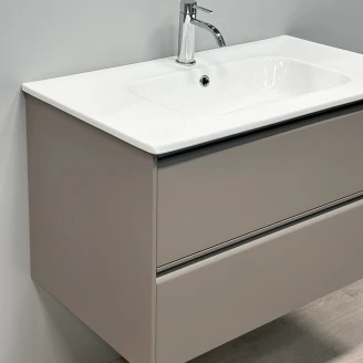 Servantskap <strong>Tona</strong>  Cocoa Brown Matt 60 cm med Servant Hvit Blank