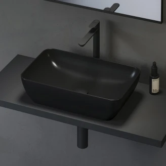 Ravak Servant <strong>Uni Slim</strong>  Rektangulær Svart Blank 50 cm