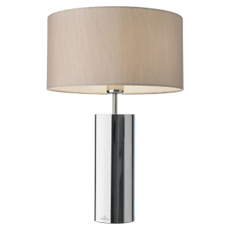Villeroy & Boch Bordlampe Rund <strong>Prag</strong>  Beige, Krom Blank
