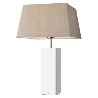 Villeroy & Boch Bordlampe Kvadratisk <strong>Prag</strong>  Beige, Krom Blank
