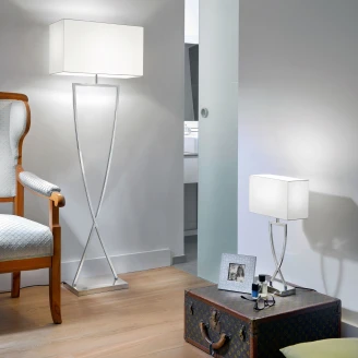 Villeroy & Boch Gulvlampe Toulouse Hvit Matt, Krom Blank