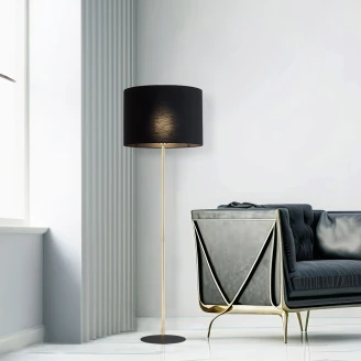 Gulvlampe <strong>Norrland</strong>  Svart Matt, Gull Blank
