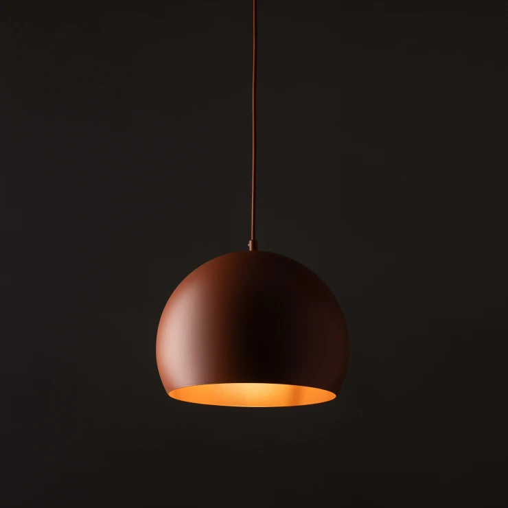 Hengelampe Kärna Tegelrød Matt 27 cm