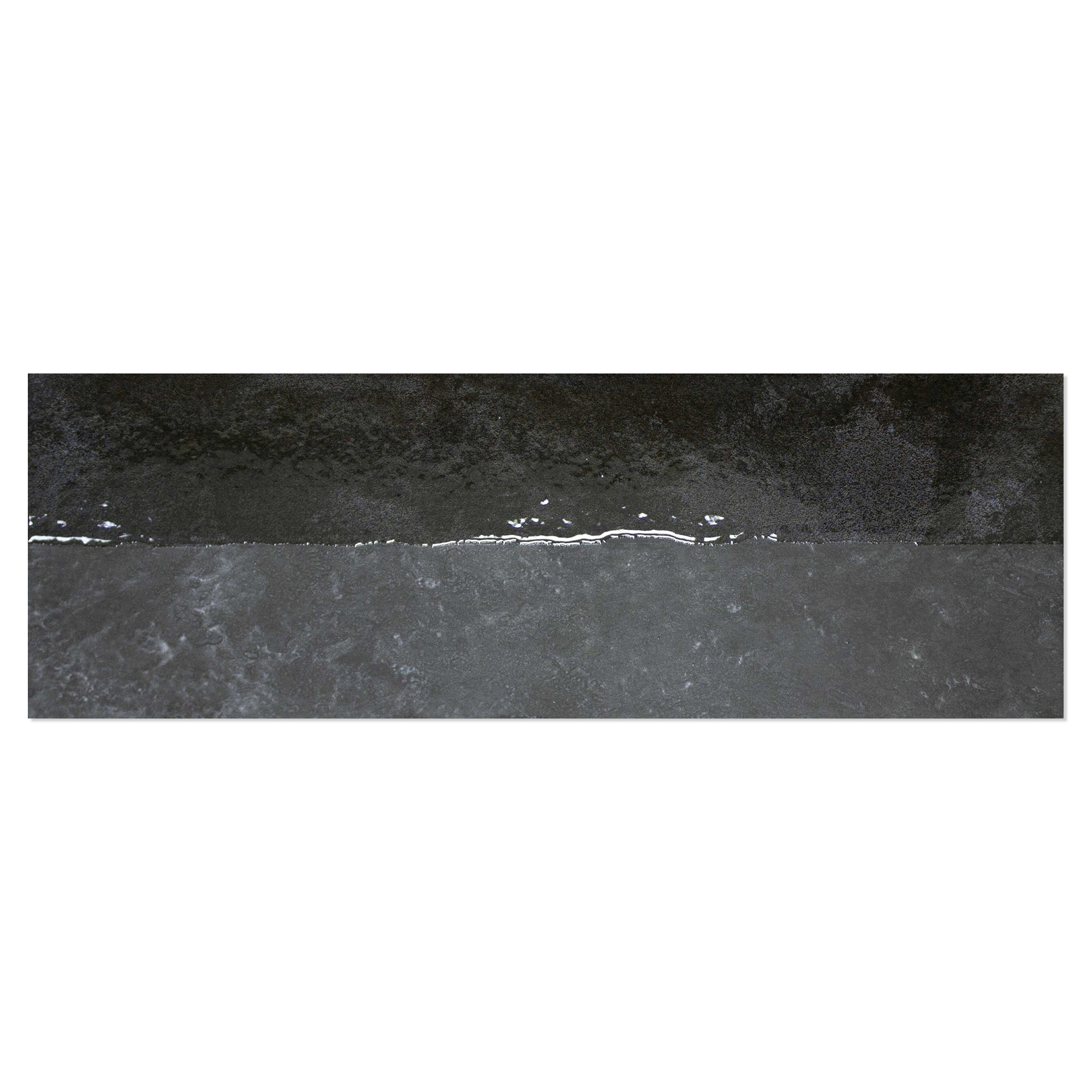 Veggflis Frosty Linje Svart Blank 10x30 cm