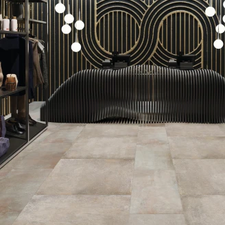 Gulvflis <strong>Aska</strong>  Beige Matt 80x80 cm