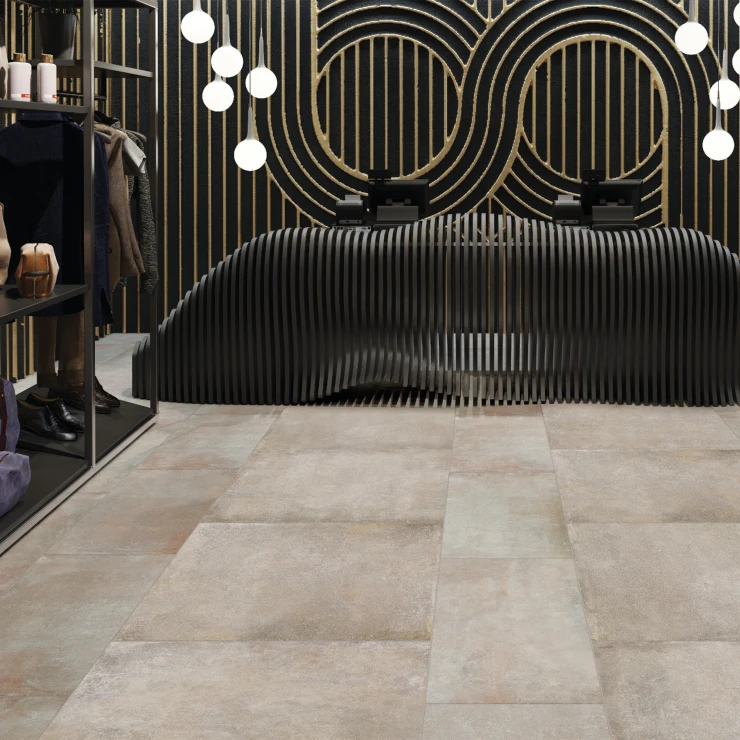 Gulvflis Aska Beige Matt 80x80 cm