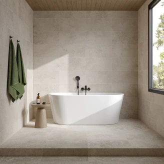 Badekar <strong>Fiore</strong>  Hvit Blank 160 cm med Svart Pop-up Bunnventil