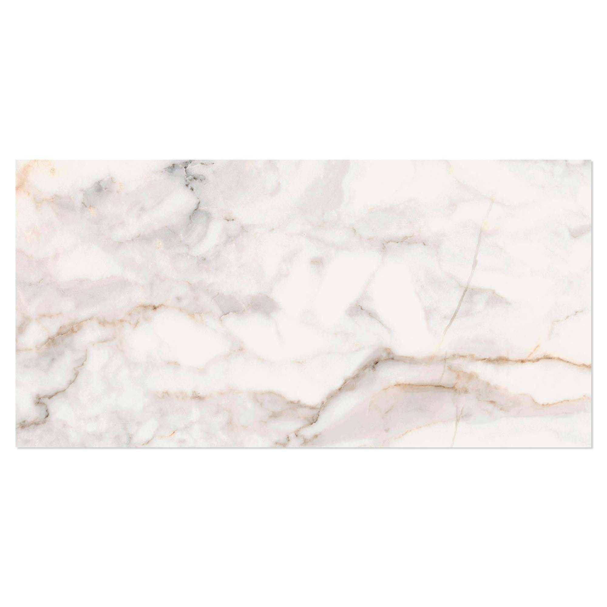 Marmor Gulvflis Rosata Hvit Polert 30x60 cm