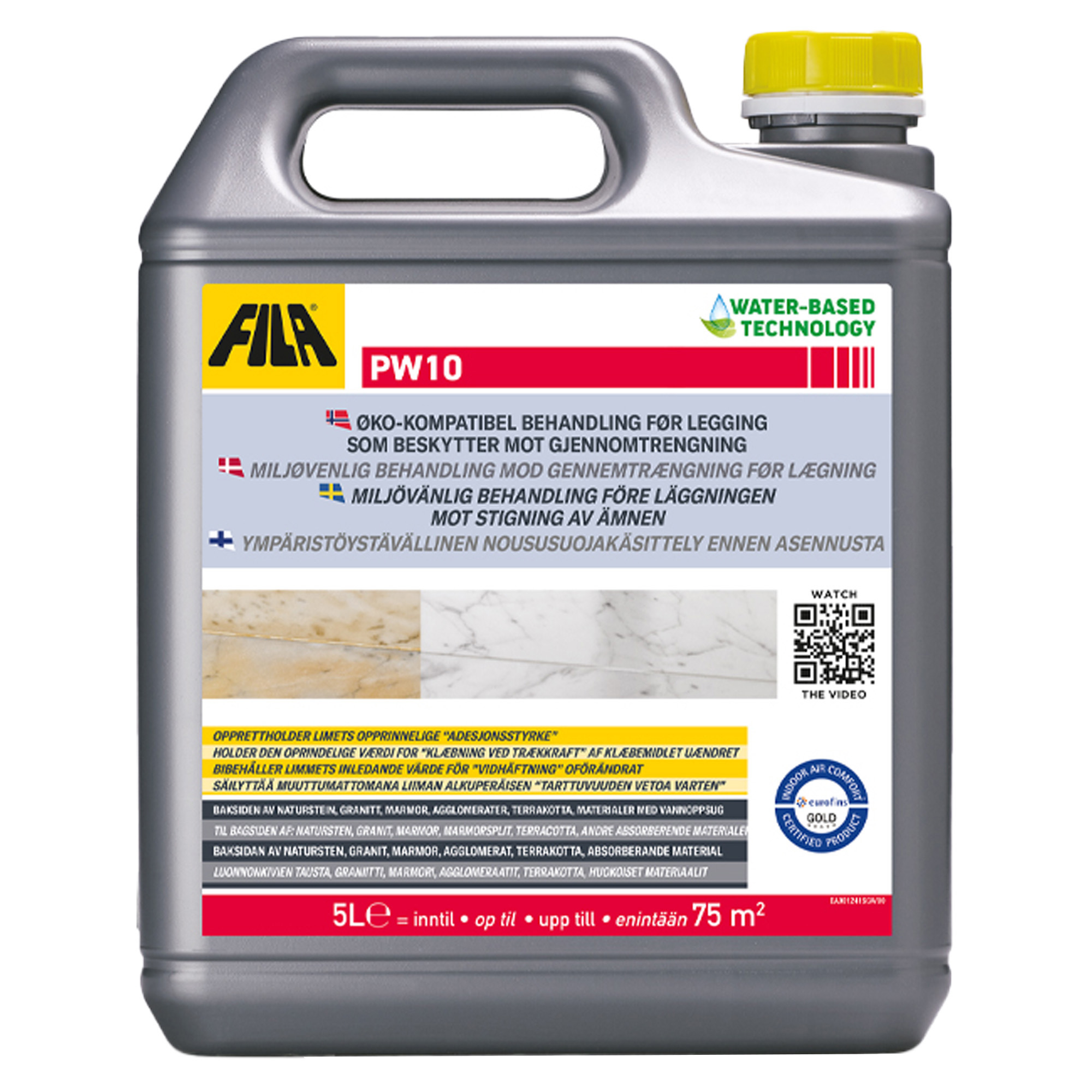 Behandling Fila PW10 for Flisens Bakside Før Legging 5L