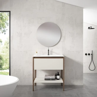 Servantskap <strong>Tone</strong>  Beige-Valnøtt Matt 80 cm med Servant