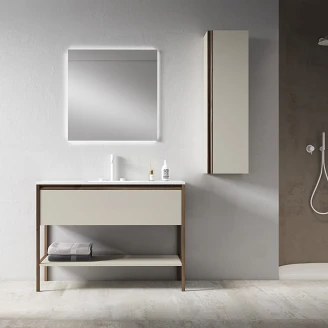 Servantskap <strong>Tone</strong>  Beige-Valnøtt Matt 120 cm med Servant