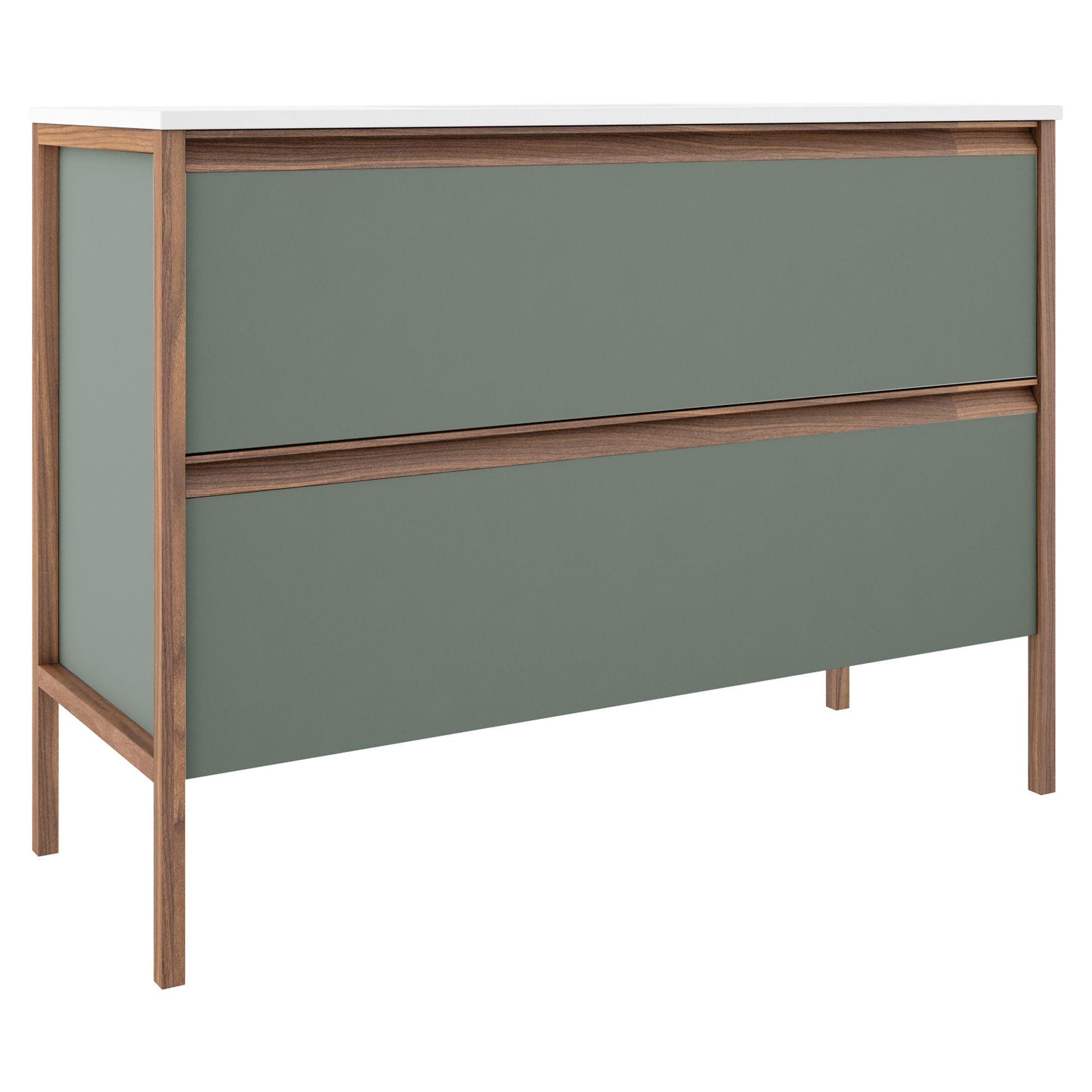 Servantskap Tone Oliv-Valnøtt Matt 120 cm med Servant