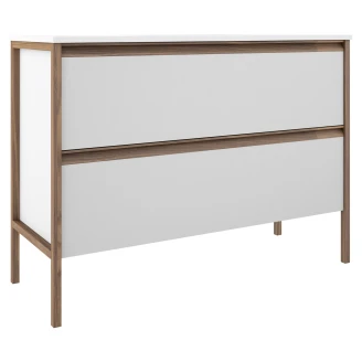 Underskab <strong>Tone</strong>  Hvid Mat 120 cm, 2 Skuffer med Vask