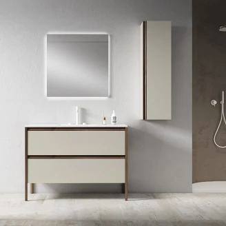 Servantskap <strong>Tone</strong>  Beige-Valnøtt Matt 120 cm, 2 Skuffer med Servant