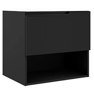 Underskab <strong>Note</strong>  Sort Mat 60 cm 1 Skuffe 1 Hylde med Vask