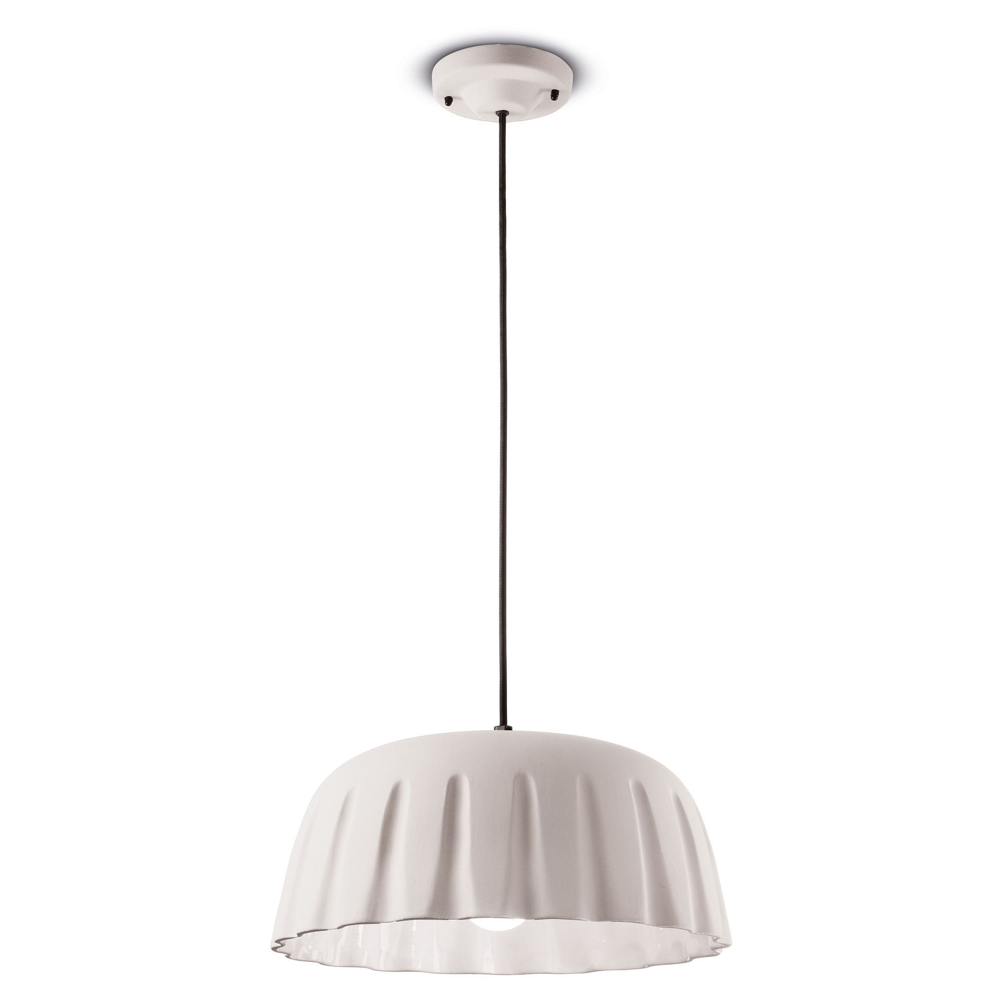 Ferroluce Hengelampe Madame Gres Hvit Liten