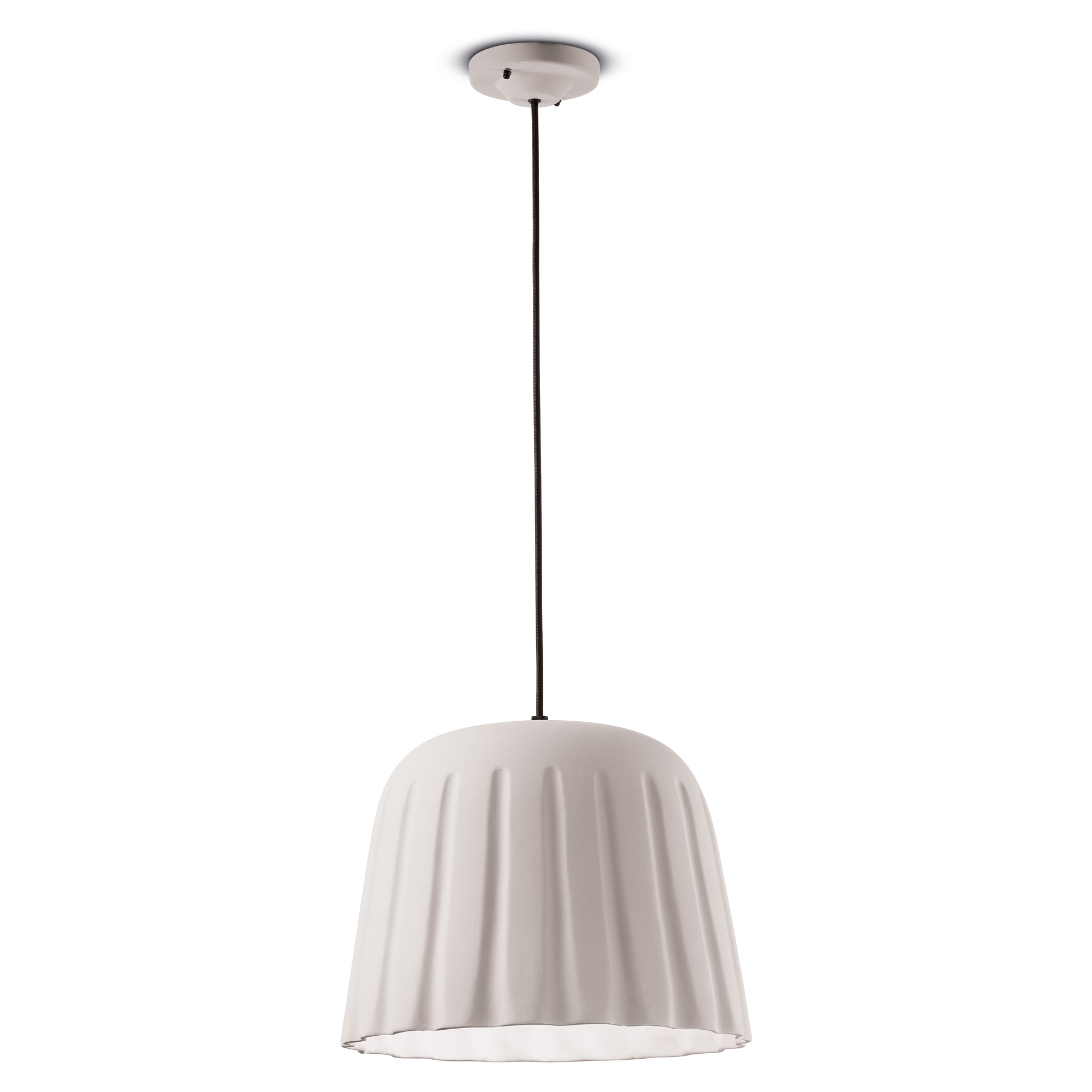 Ferroluce Hengelampe Madame Gres Hvit Stor