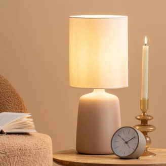 Leitmotiv Bordslampa <strong>Alma Beta</strong>  Sandbrun Matt