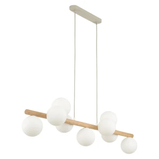 Hængende Lampe <strong>Goya</strong>  Nona Hvid. Træ Mat