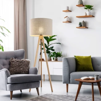 Gulvlampe <strong>Stellar</strong>  Tre, Beige Matt