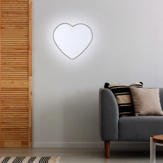 Vegg-/Taklampe Hjerte Beige Matt