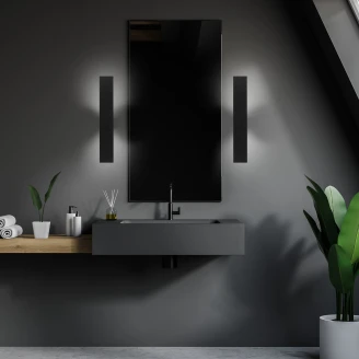 Vegglampe <strong>Flöde</strong>  Svart Matt 50 cm