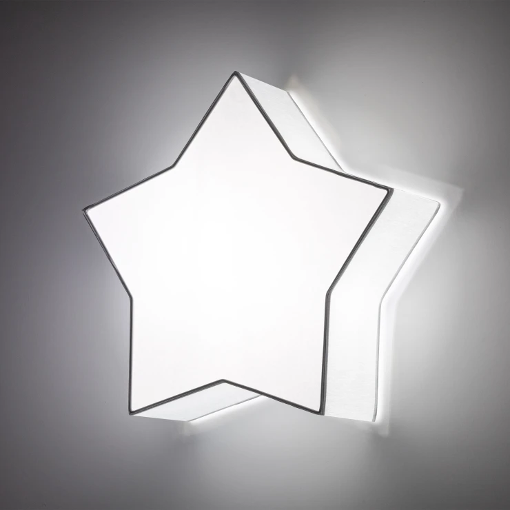 Vegg-/Taklampe Stjerne Grå Matt