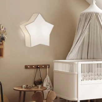 Vegg-/Taklampe Stjerne Beige Matt