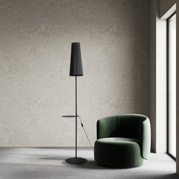 Gulvlampe Svala Svart Matt