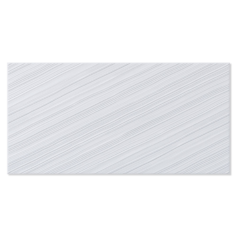 Veggflis Snowfall Hvit Ronda Blank Relieff 30x60 cm