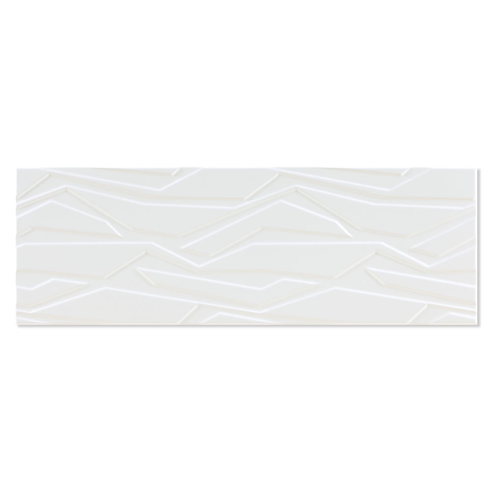 Veggflis Snowfall Hvit Kouki Blank Relieff 30x90 cm