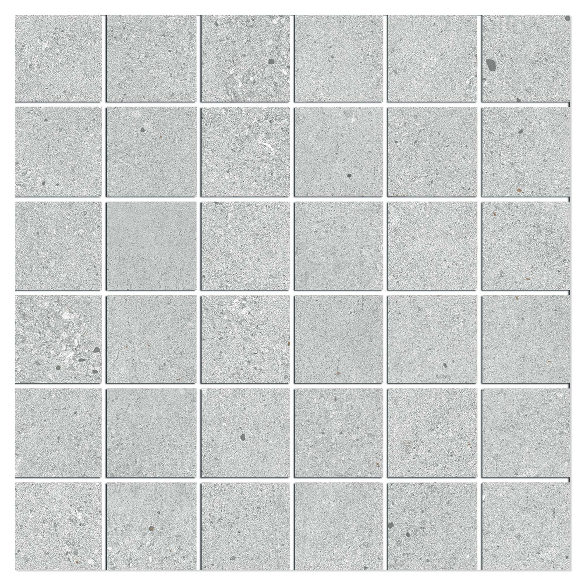 Marmor Mosaikkflis Brightspark Lys Grå Matt 30x30 (5x5) cm