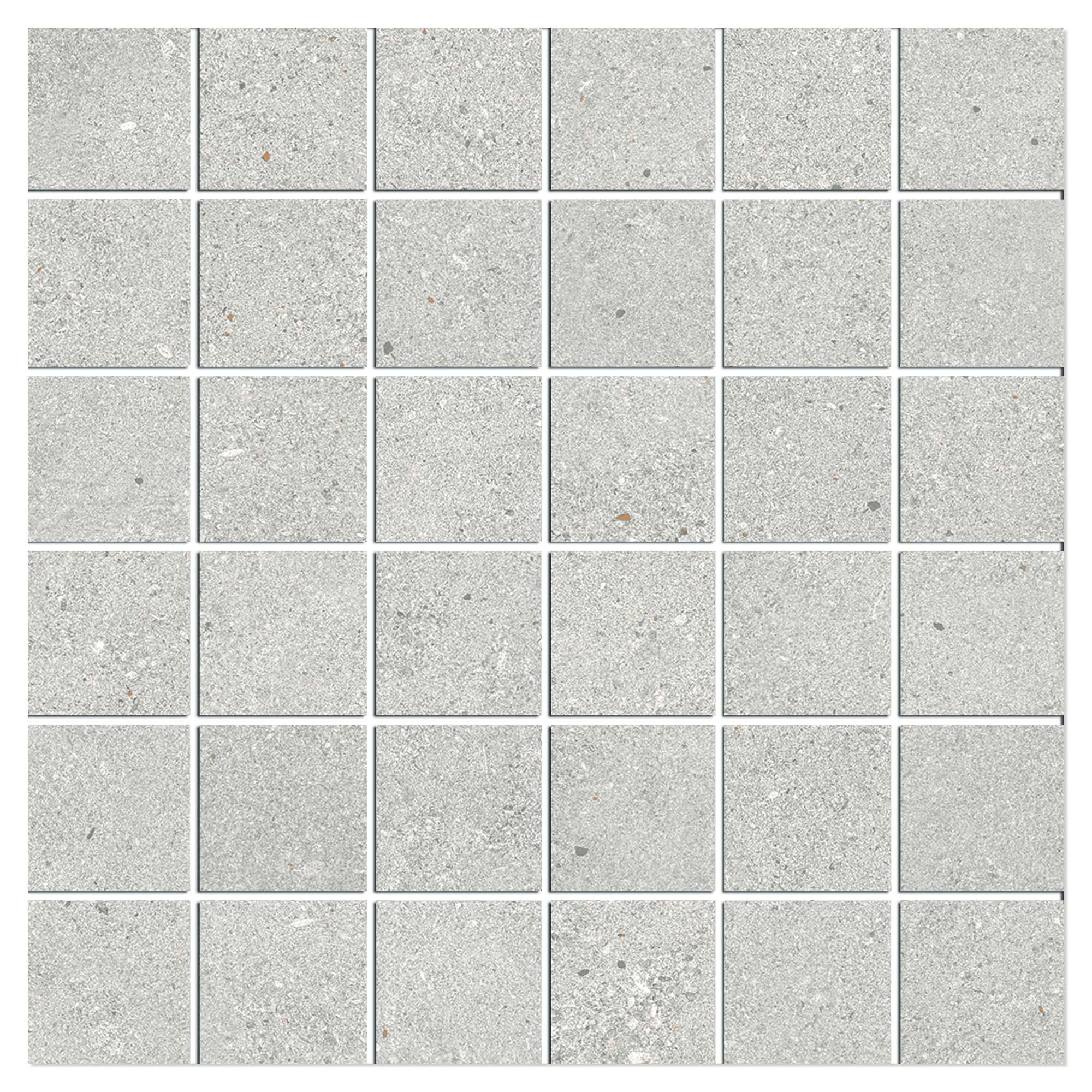 Marmor Mosaikkflis Brightspark Grå Matt 30x30 (5x5) cm