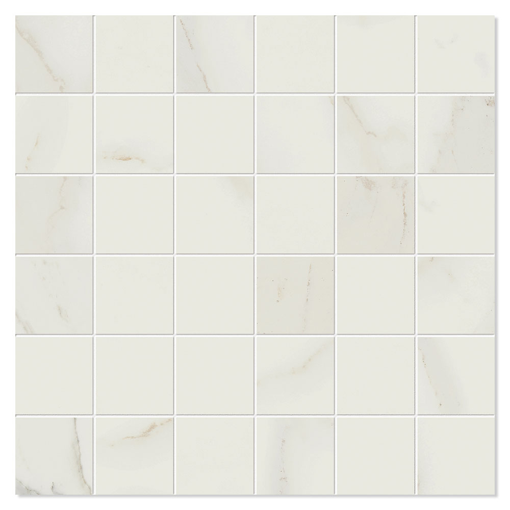Unicomstarker Marmor Mosaikkflis Calacatta Matt-Sateng 30x30 (5x5) cm