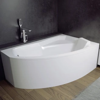 Badekar <strong>Vicenza</strong>  Hvid Glat 130 cm Højre (Uden Panel & Afløb)